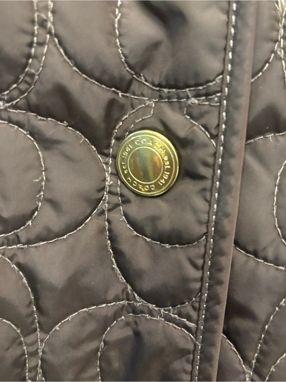 Brown Quilted Coach Jacket